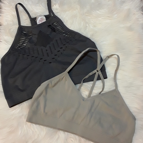 Other - Gray Triangle Strappy Bralettes